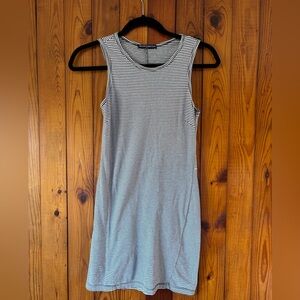 Brandy Melville Black & White Striped Sleeveless Dress